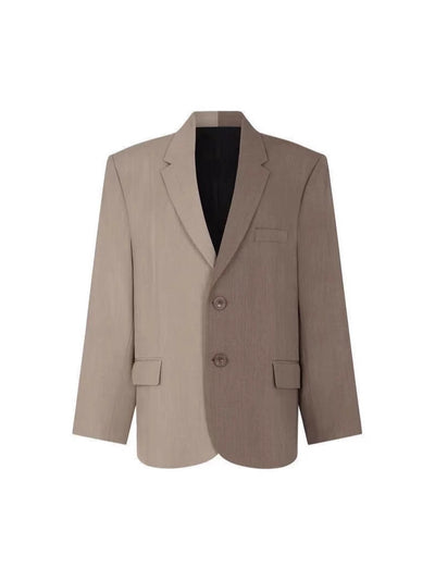 Zweiteiliges Damen-Set: Zweifarbiger Oversize-Blazer & Hose – Kühn & Elegant