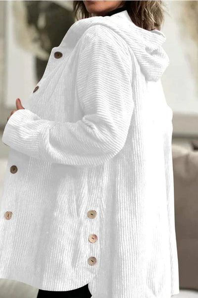 Candice | Cord-Jacke mit Kapuze