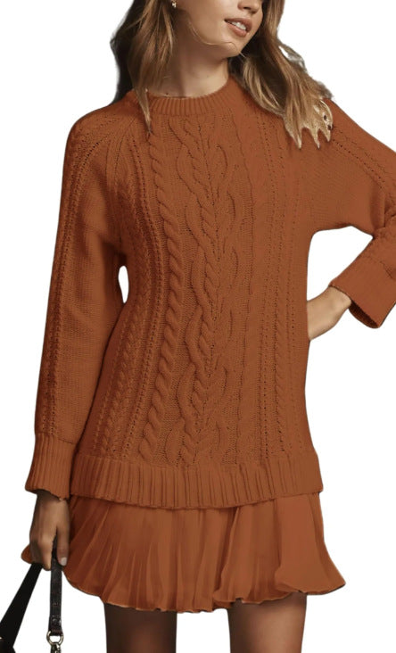 Winter-Look: Figurbetontes Mini-Pulloverkleid
