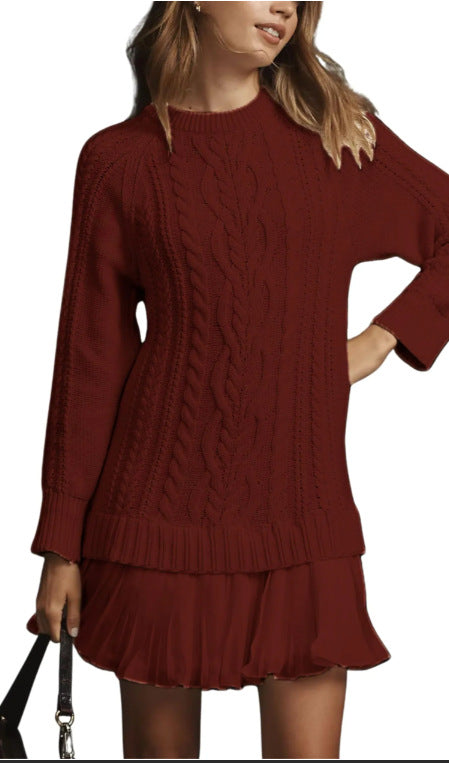 Winter-Look: Figurbetontes Mini-Pulloverkleid