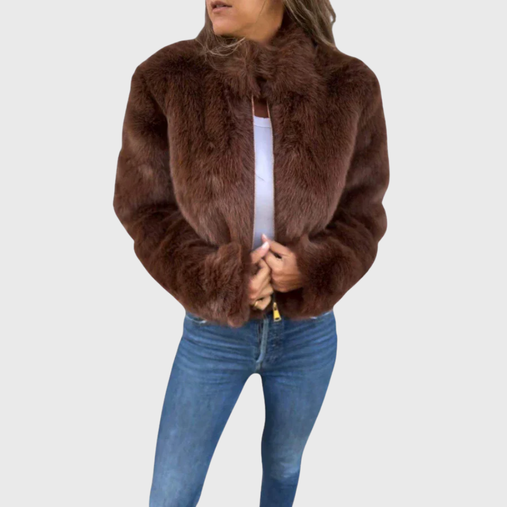 Damen Teddy-Fleece Thermojacke