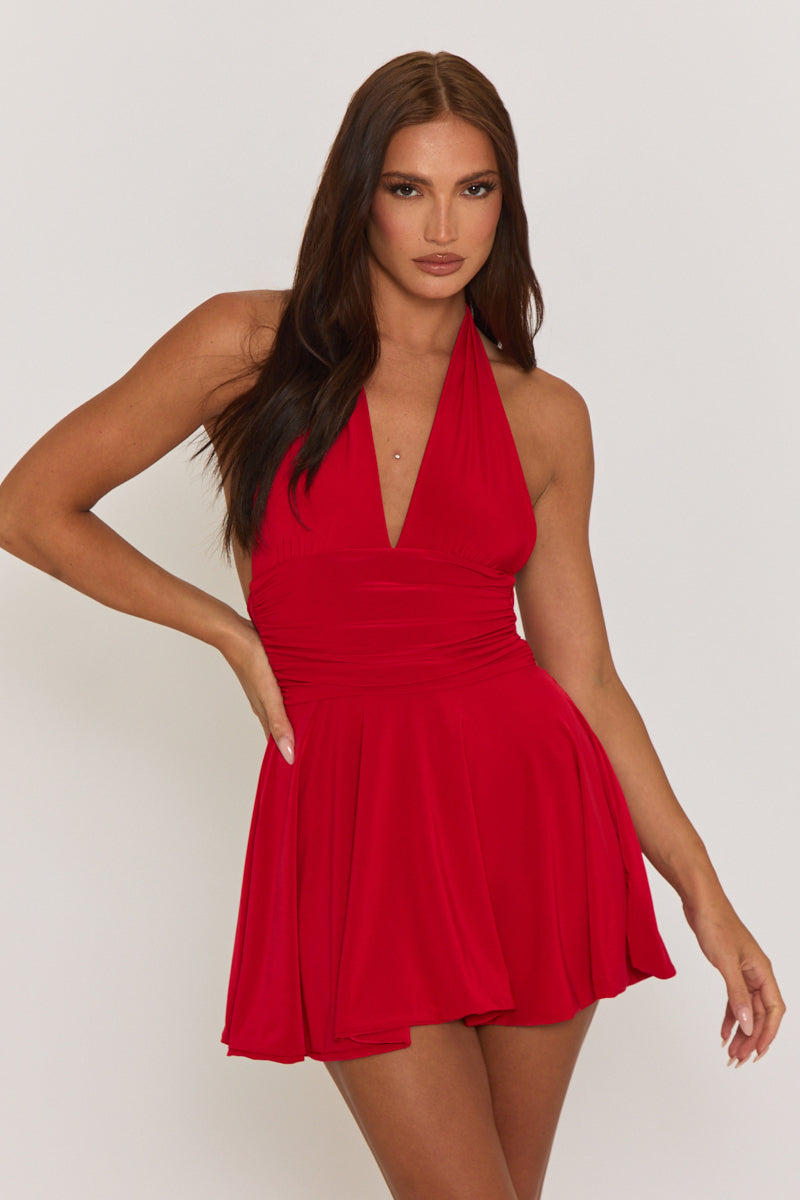 Luna™ | Sultry Halter Mini Dress