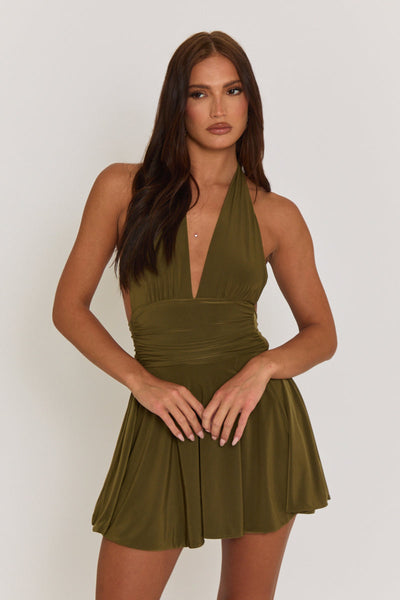 Luna™ | Sultry Halter Mini Dress