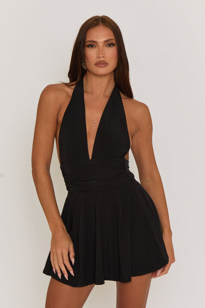 Luna™ | Sultry Halter Mini Dress