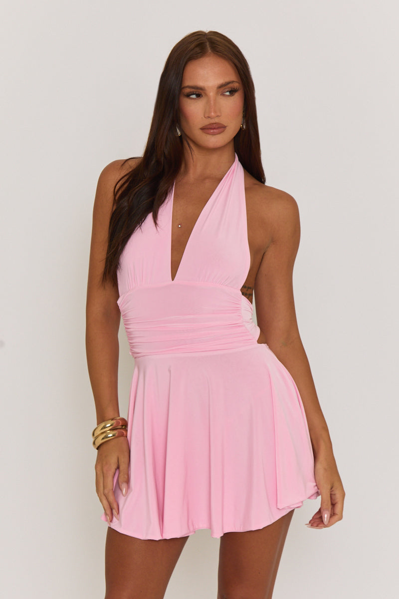 Luna™ | Sultry Halter Mini Dress