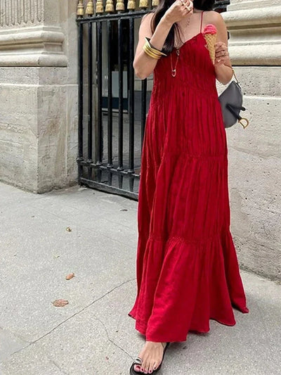 Serina™ | Effortless Pleated Maxi Dress
