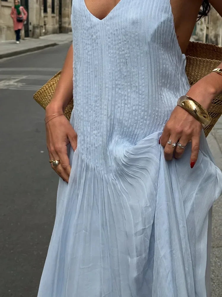 Serina™ | Effortless Pleated Maxi Dress
