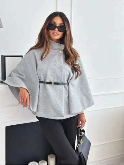 Averina™ | Belted Cashmere Poncho