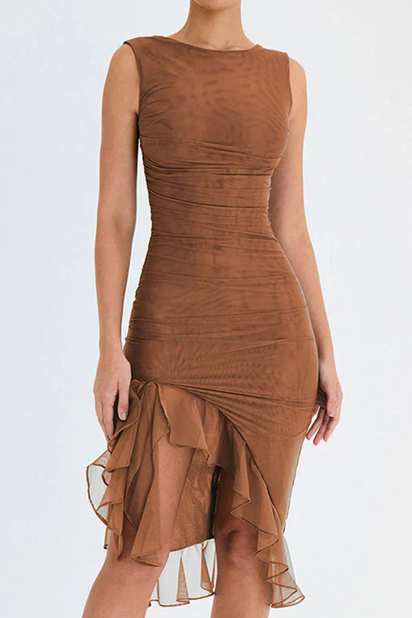 Amara™ | Ruffled Midi Dress