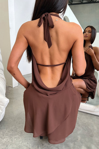 Lyla™ | Plunge Cowl Mini Dress