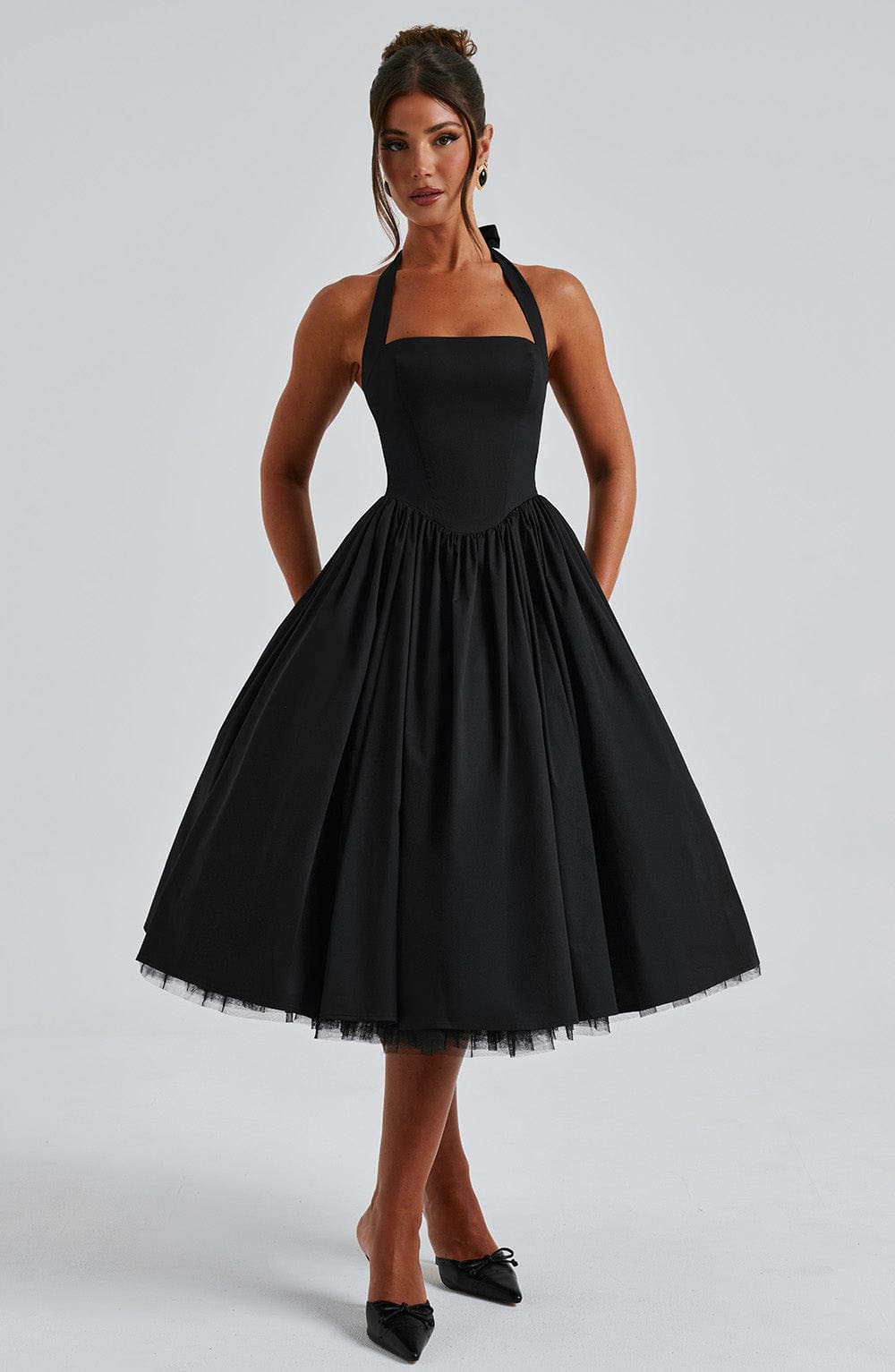 Elodie™ | Blush Halter Tea Dress