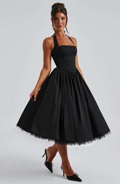 Elodie™ | Blush Halter Tea Dress