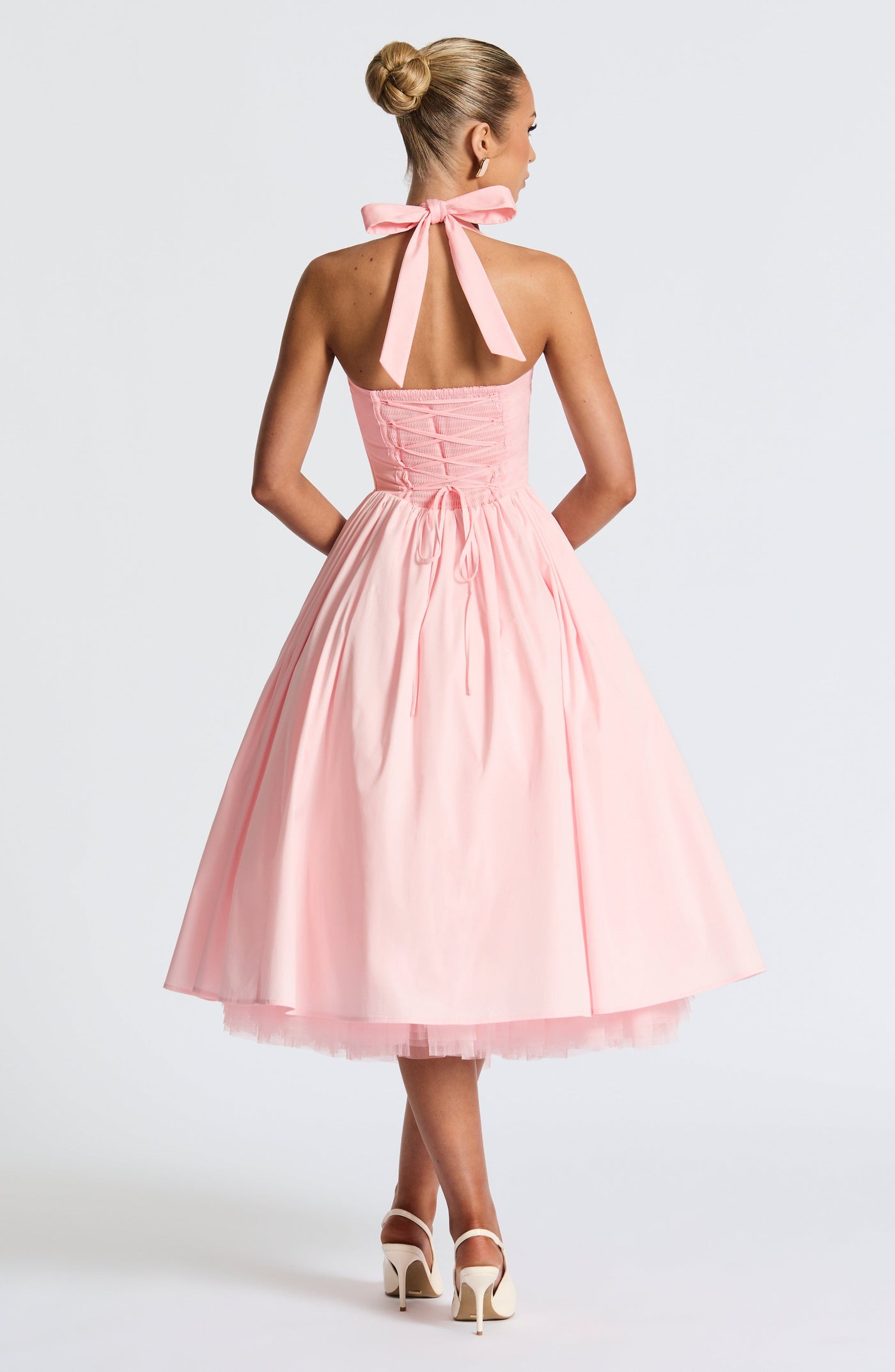 Elodie™ | Blush Halter Tea Dress