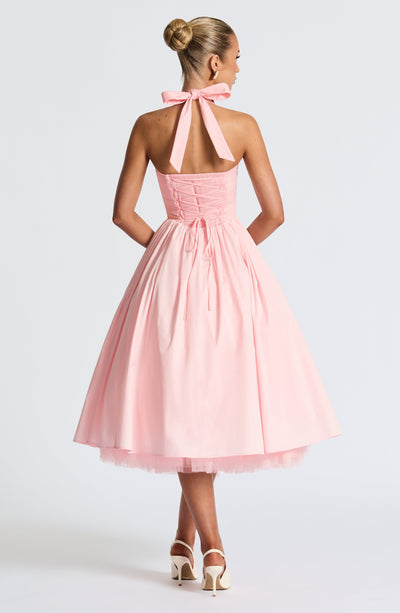 Elodie™ | Blush Halter Tea Dress