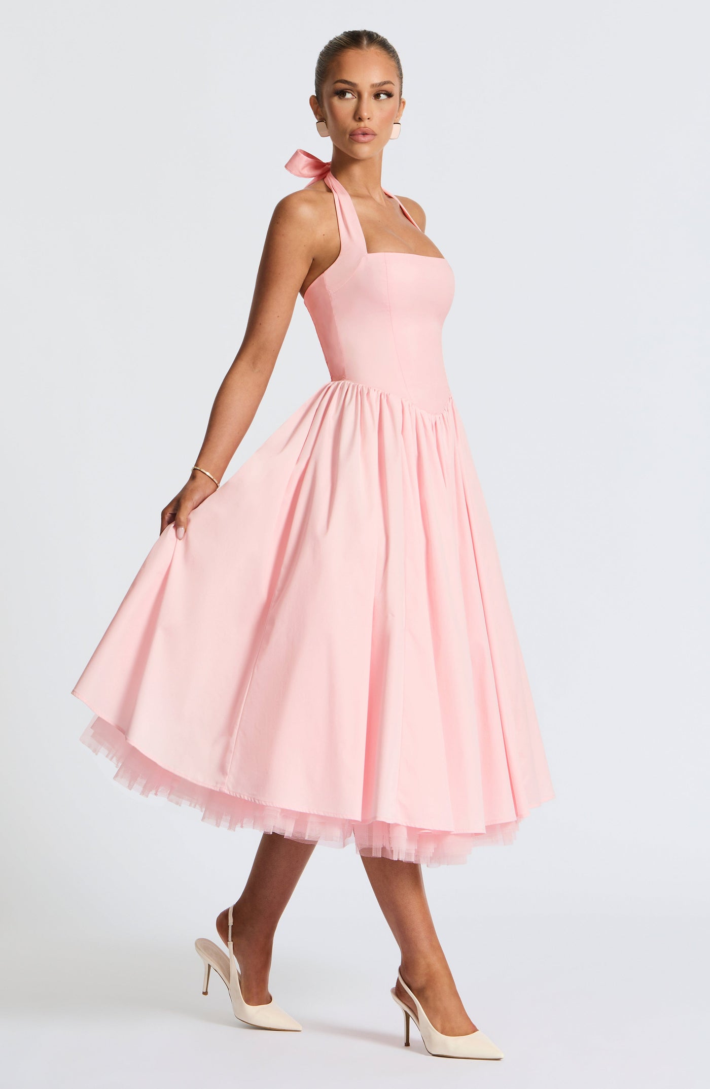 Elodie™ | Blush Halter Tea Dress