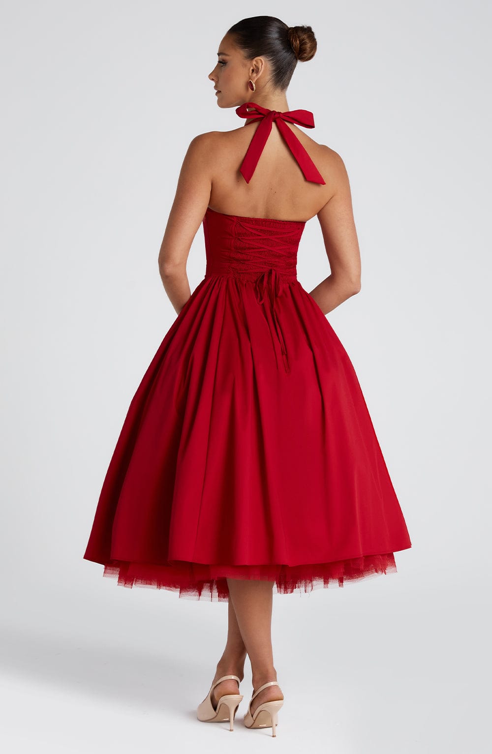 Elodie™ | Blush Halter Tea Dress