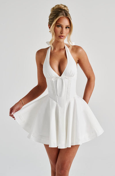 Amelie™ | Gingham Halter Mini Dress