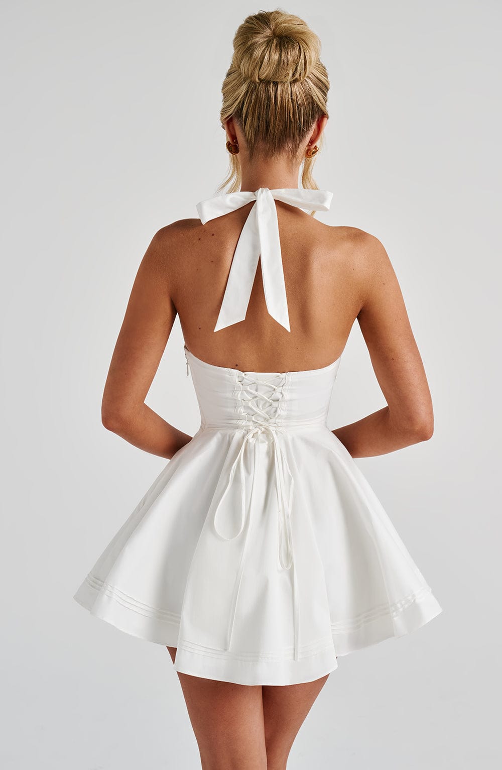 Amelie™ | Gingham Halter Mini Dress