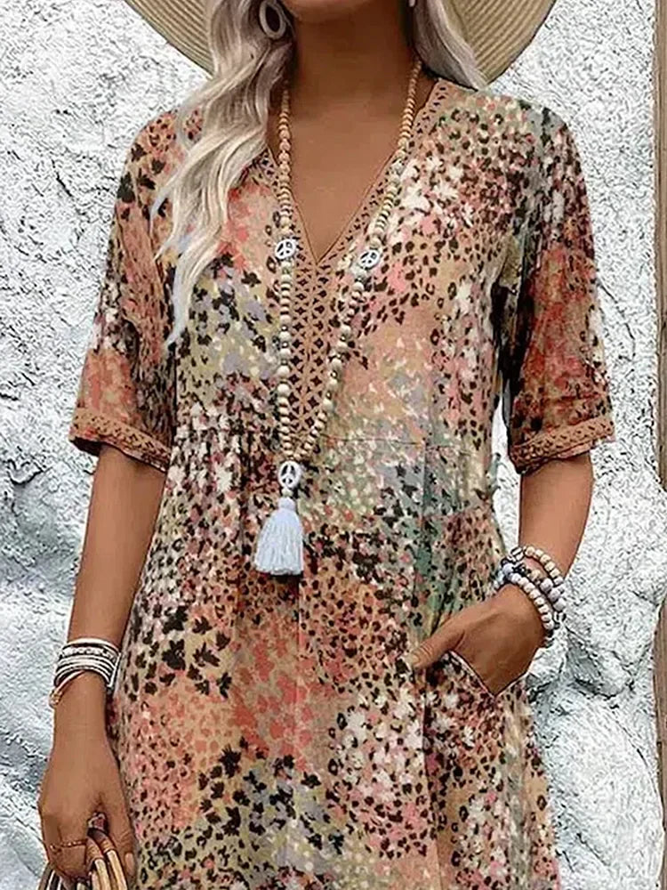 Aurora Boho Midikleid – Mühelos schick mit modernem Flair
