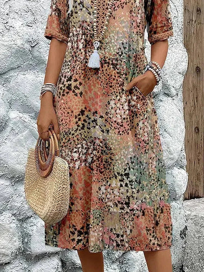 Aurora Boho Midikleid – Mühelos schick mit modernem Flair