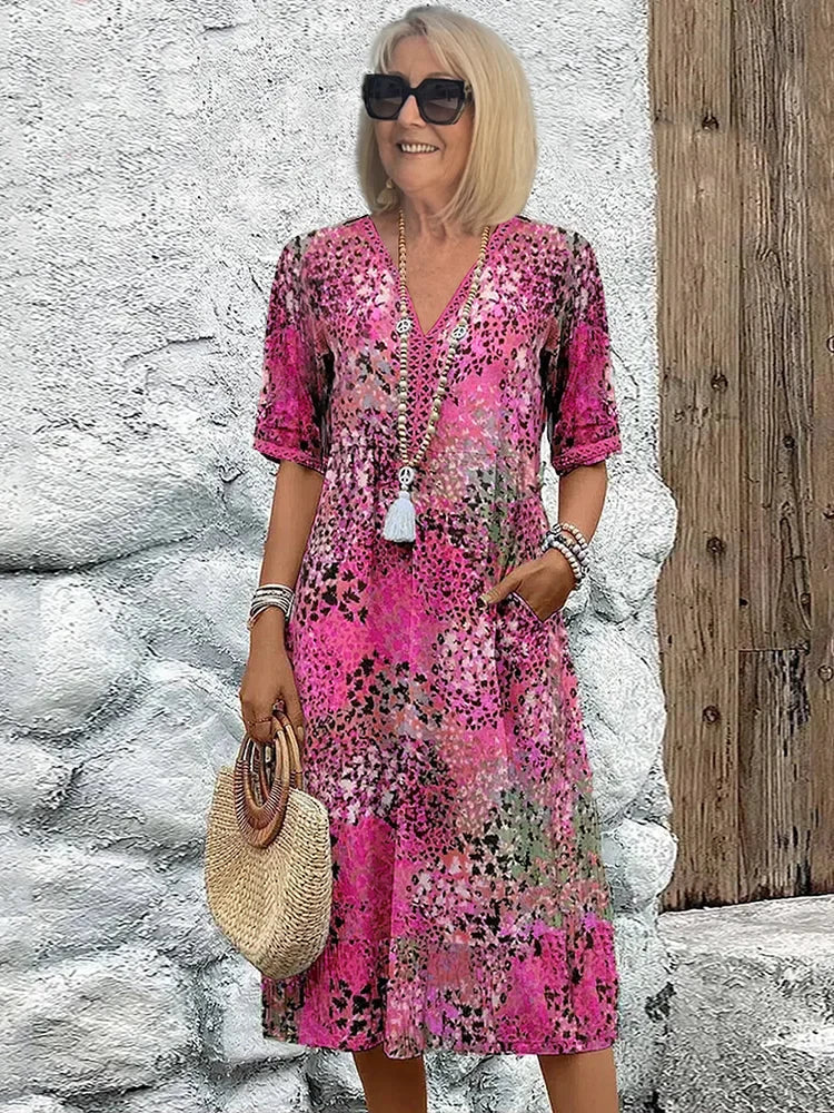 Aurora Boho Midikleid – Mühelos schick mit modernem Flair