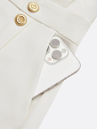 Malene™ | Solides Midikleid mit Knopfschlitz und Rundhalsausschnitt