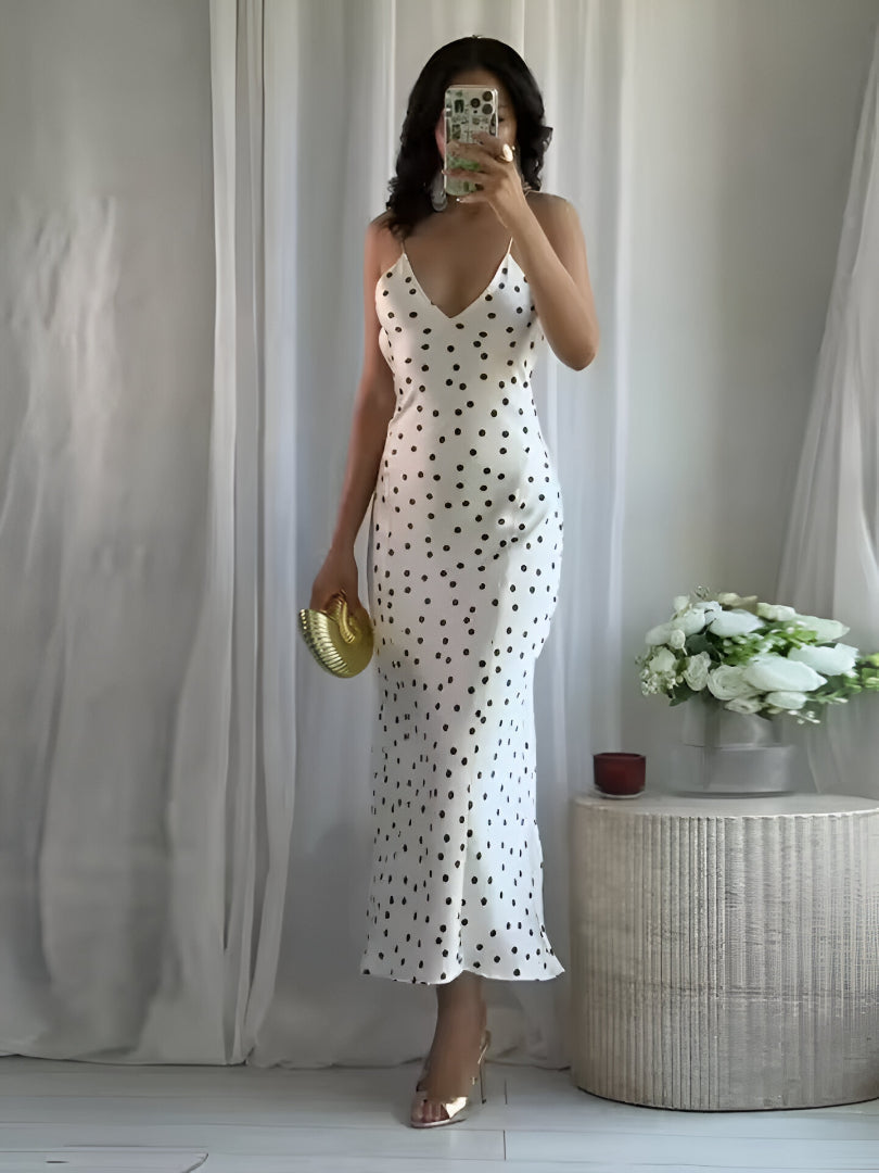 Maisie™ | Softly Spotted Midi Dress