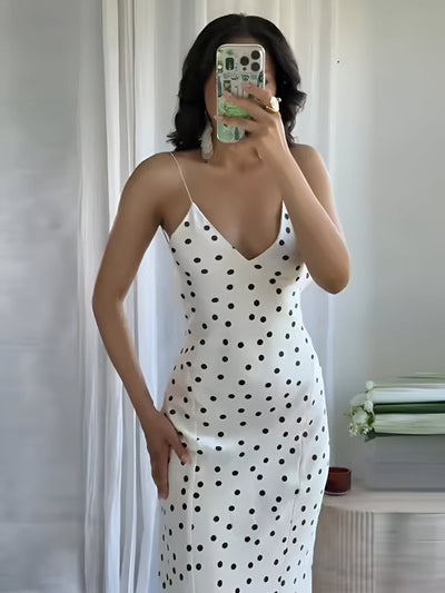 Maisie™ | Softly Spotted Midi Dress