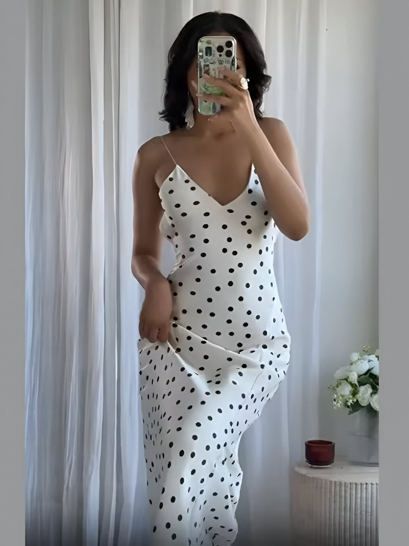Maisie™ | Softly Spotted Midi Dress