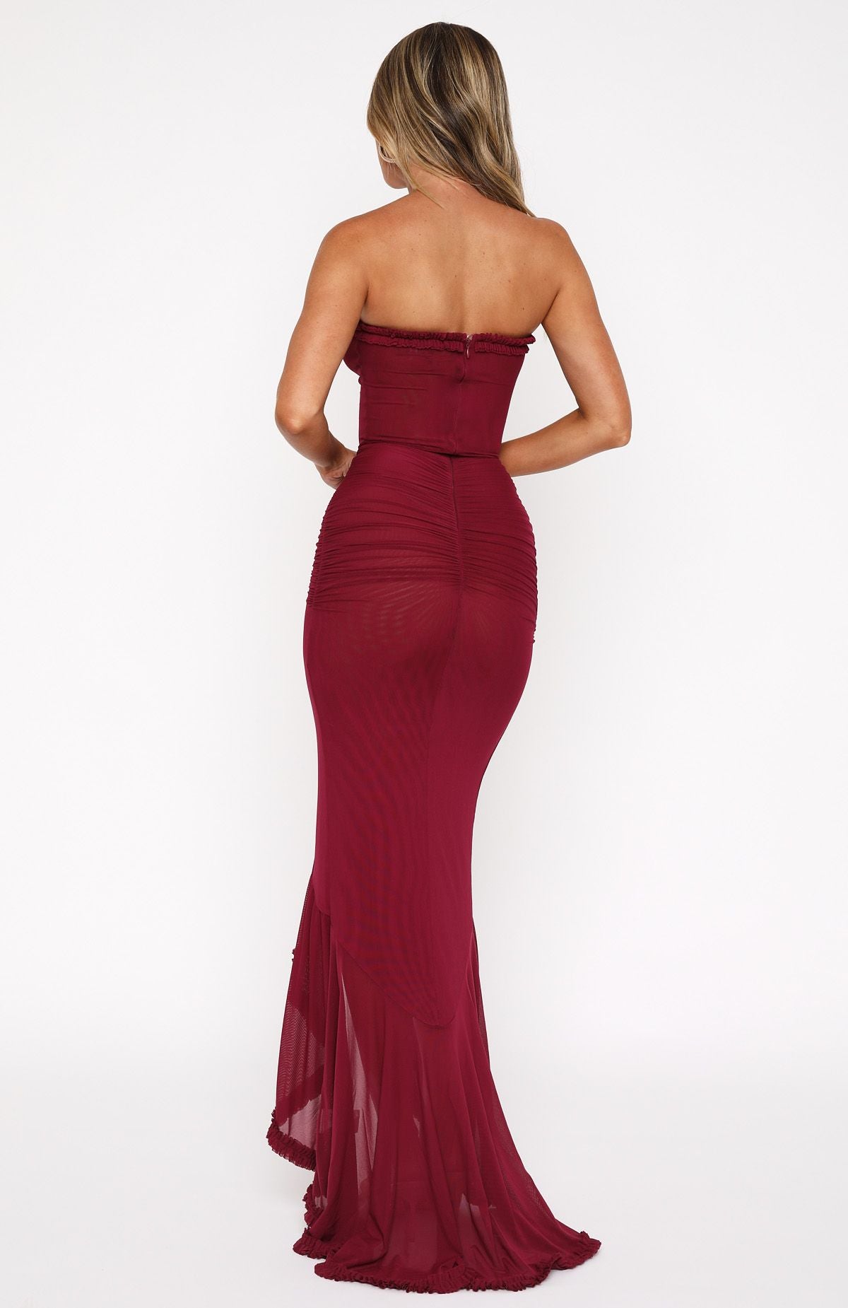Liana™ | Ruffled Mesh Maxi Dress