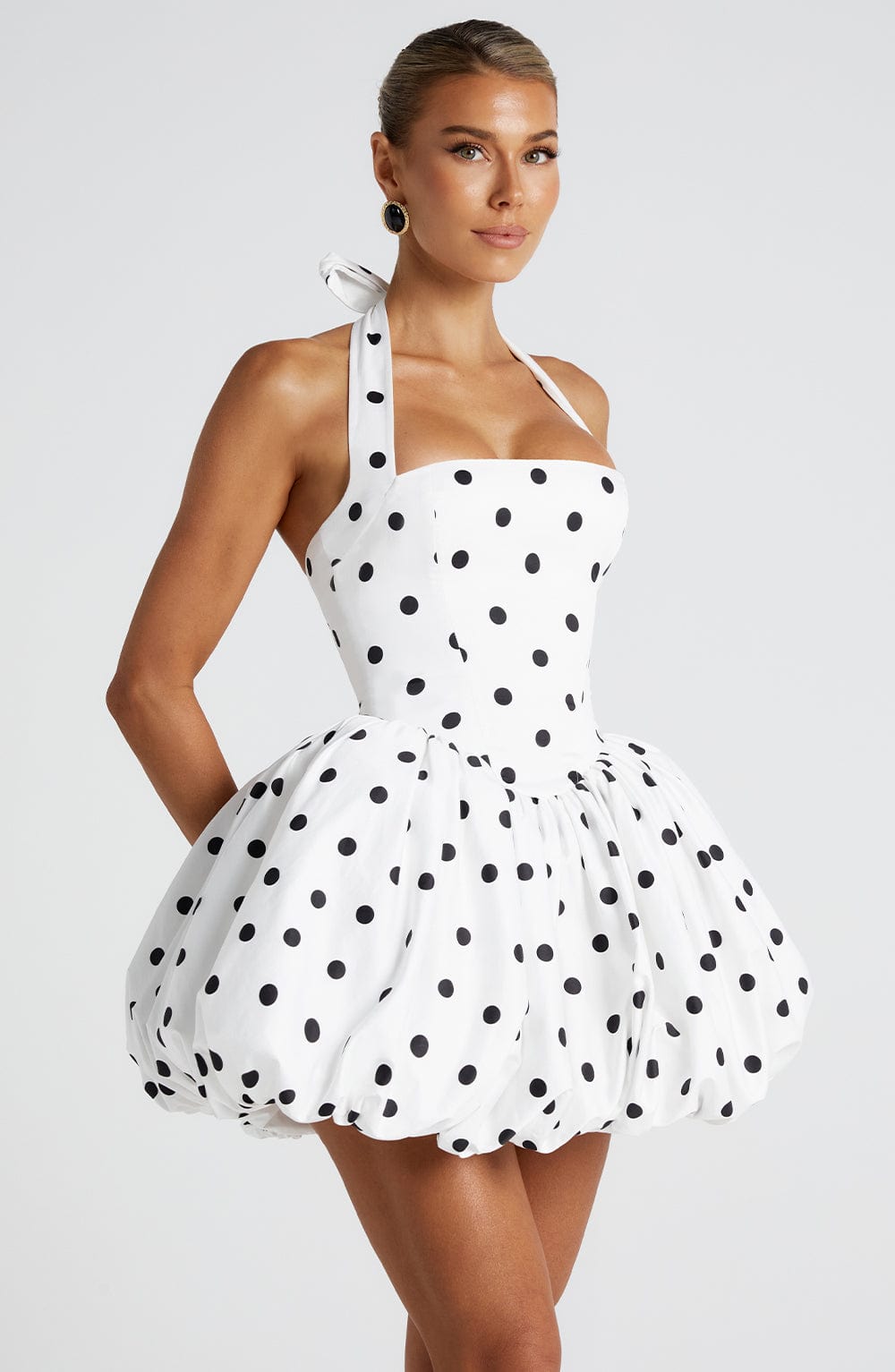 Odette™ | Polka Dot Bubble Mini Dress