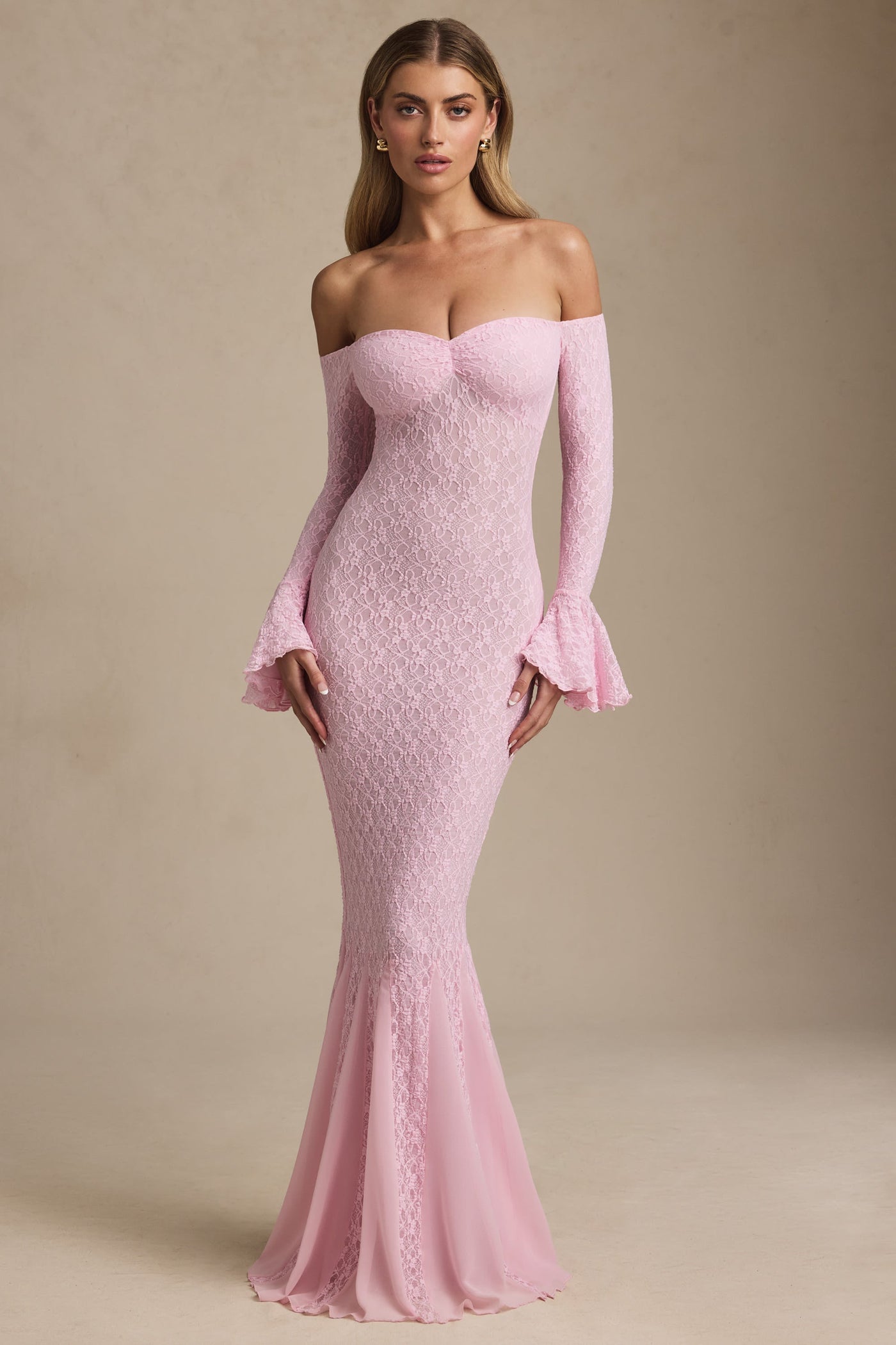 Celeste™ | Off-Shoulder Lace Maxi Dress