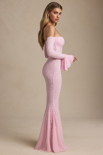 Celeste™ | Off-Shoulder Lace Maxi Dress