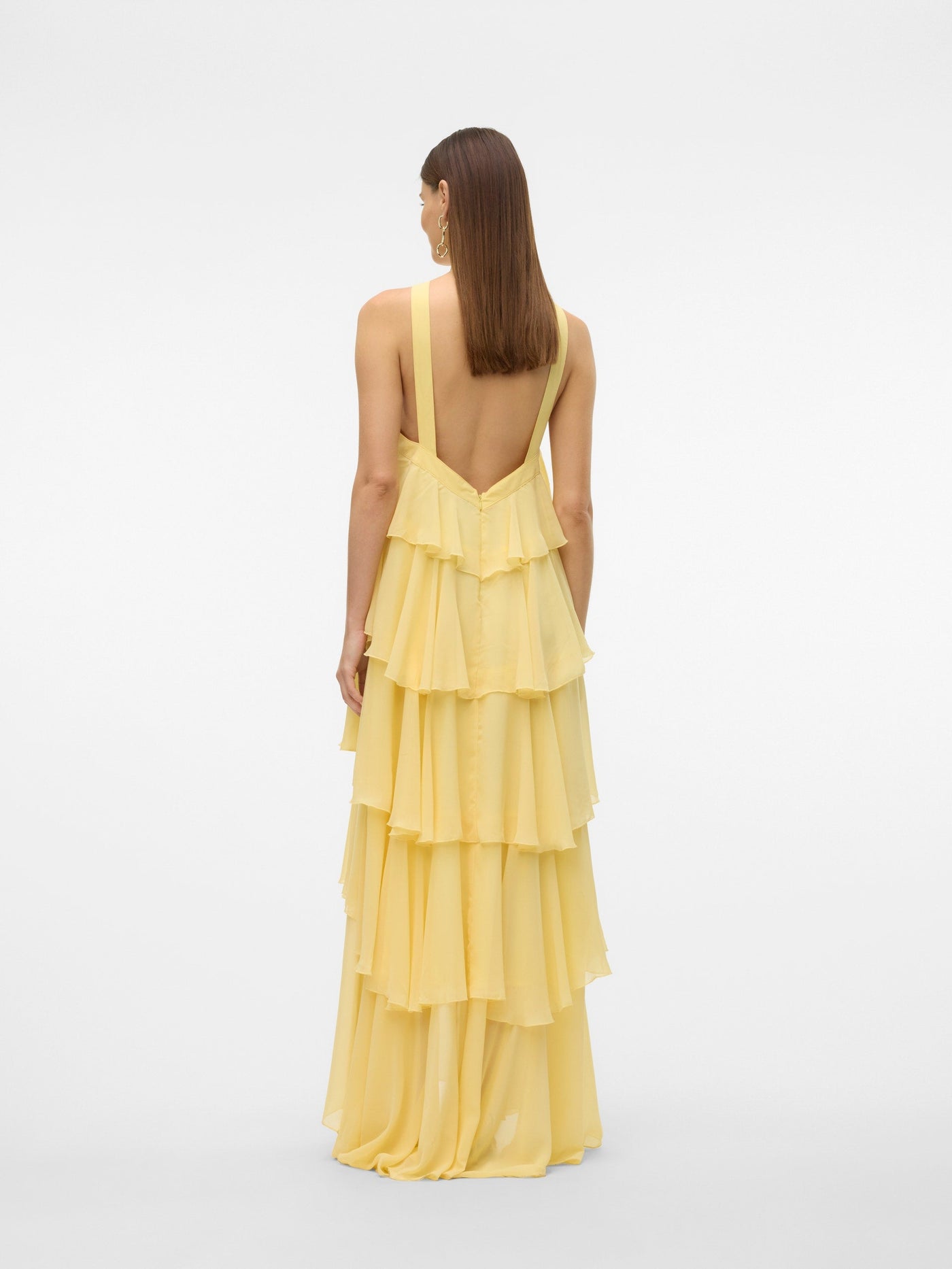 Vera™ | Layered Plum Ruffle Maxi Dress