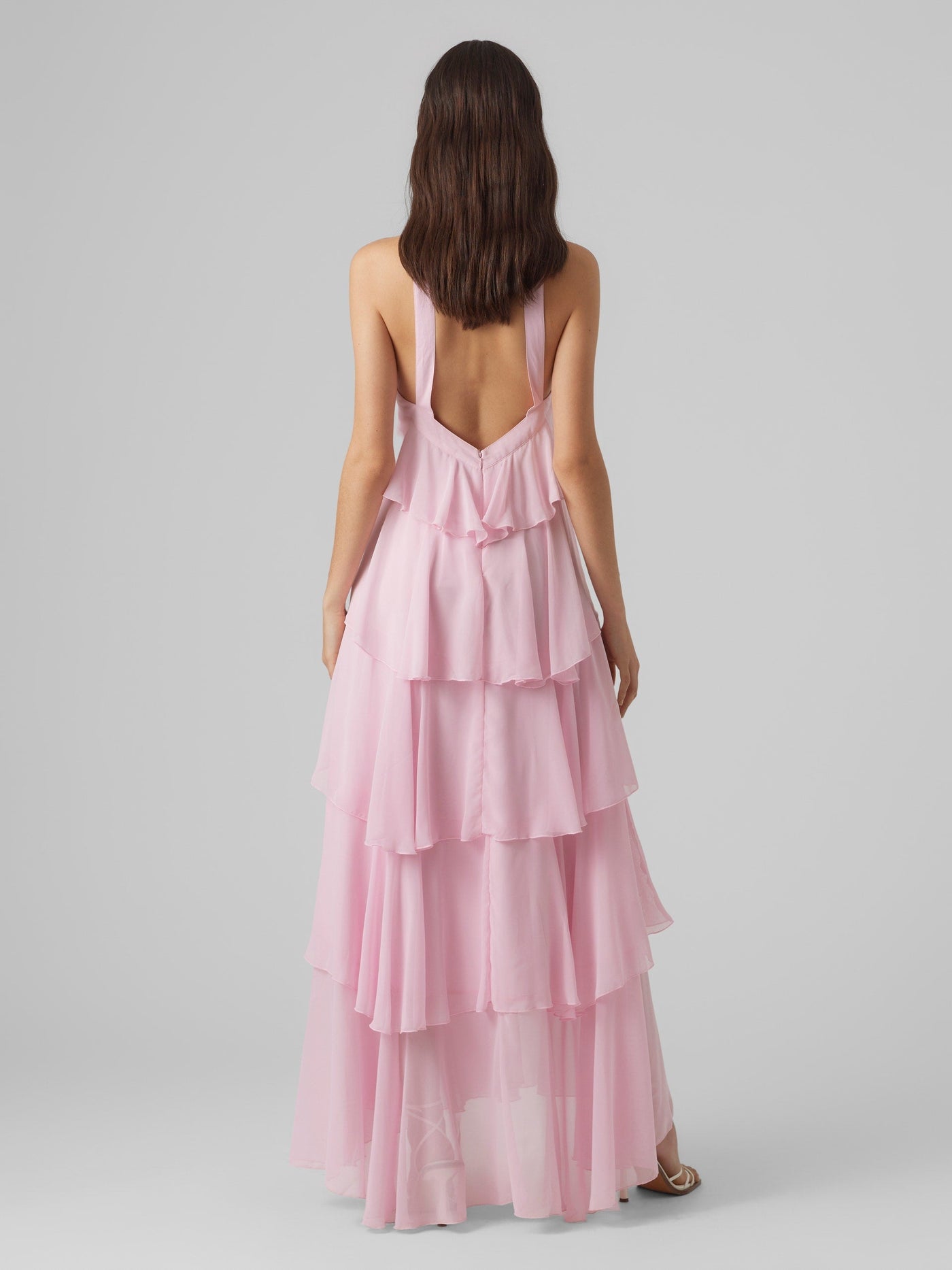 Vera™ | Layered Plum Ruffle Maxi Dress
