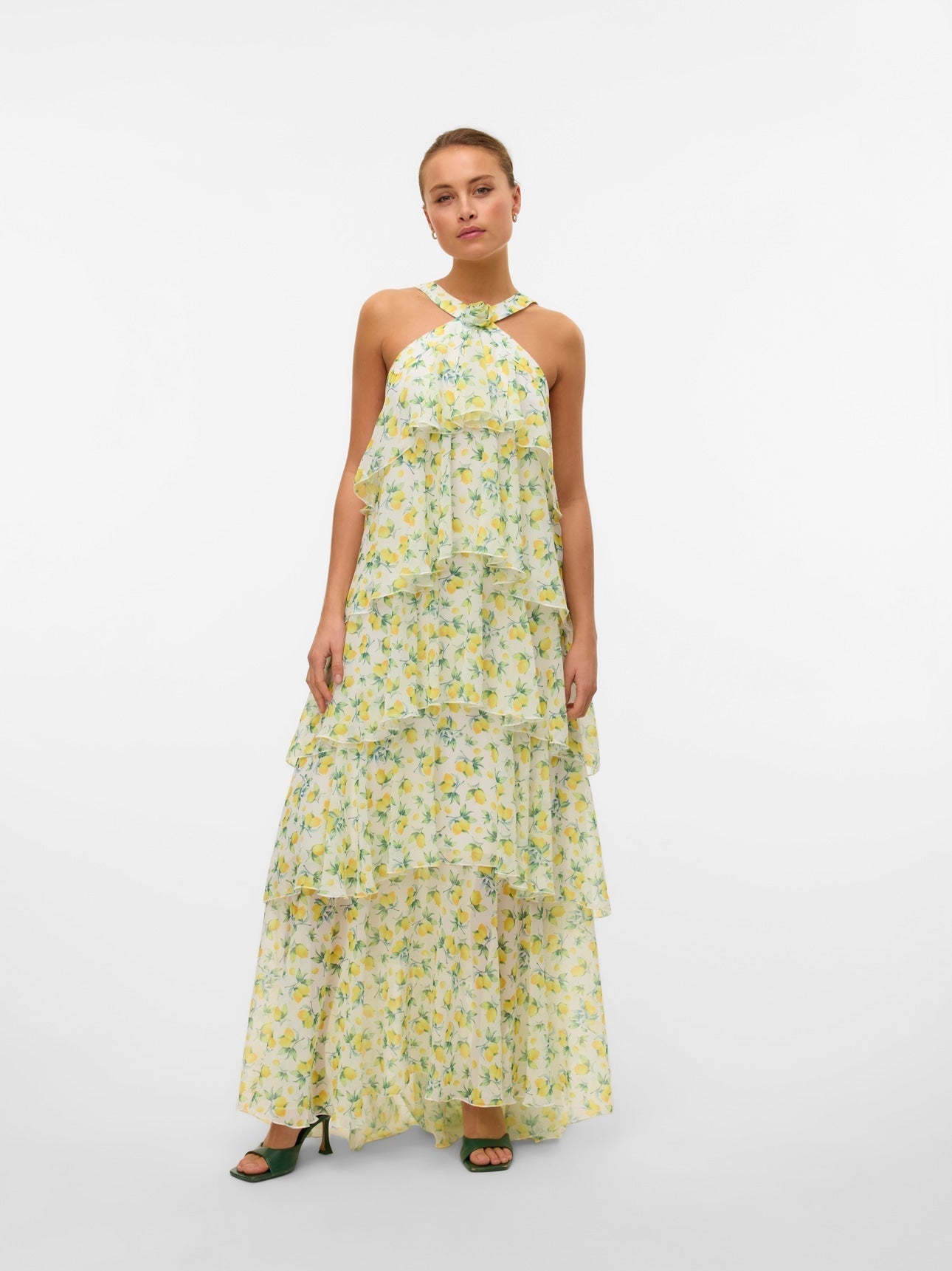 Vera™ | Layered Plum Ruffle Maxi Dress