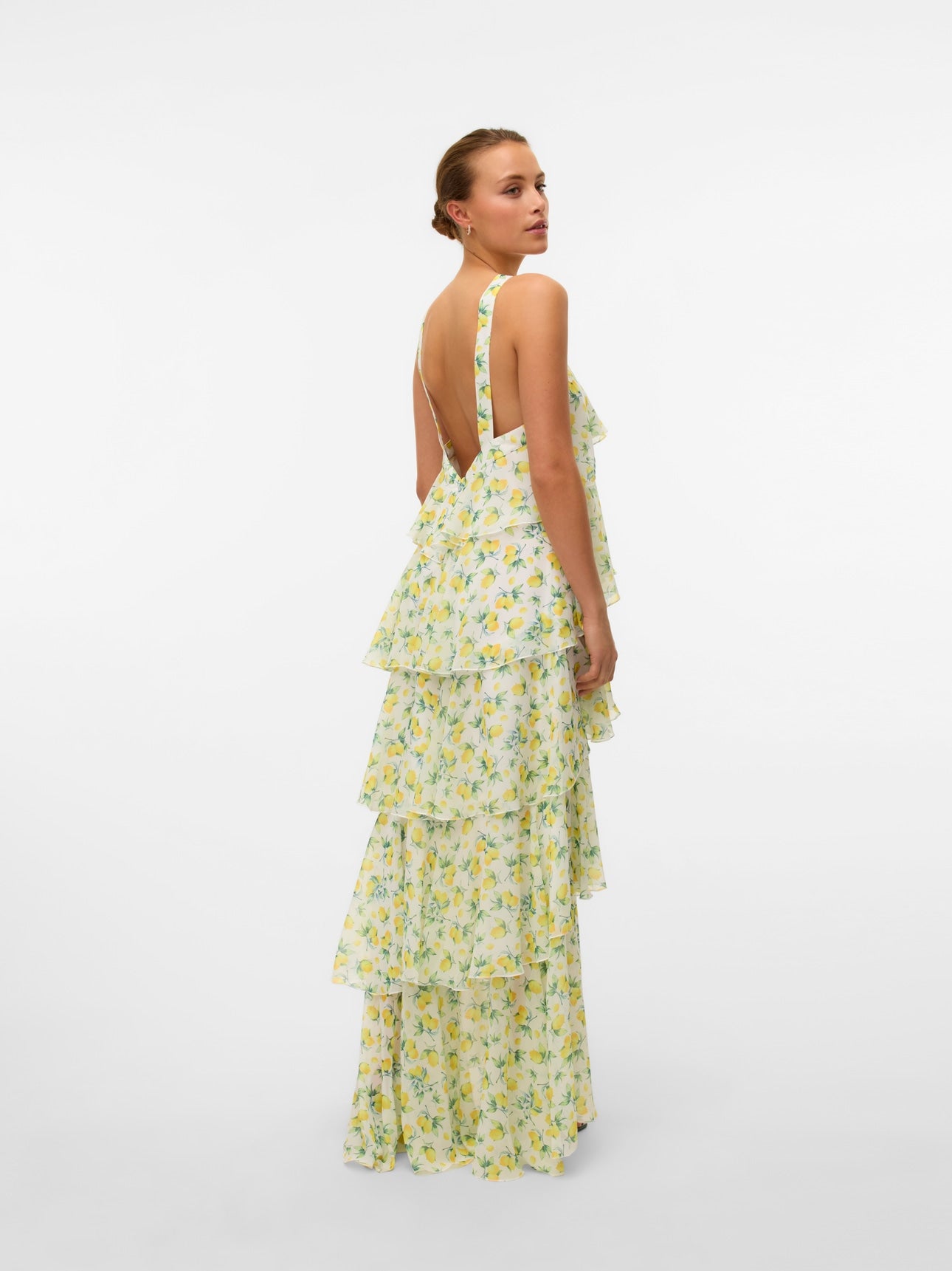 Vera™ | Layered Plum Ruffle Maxi Dress