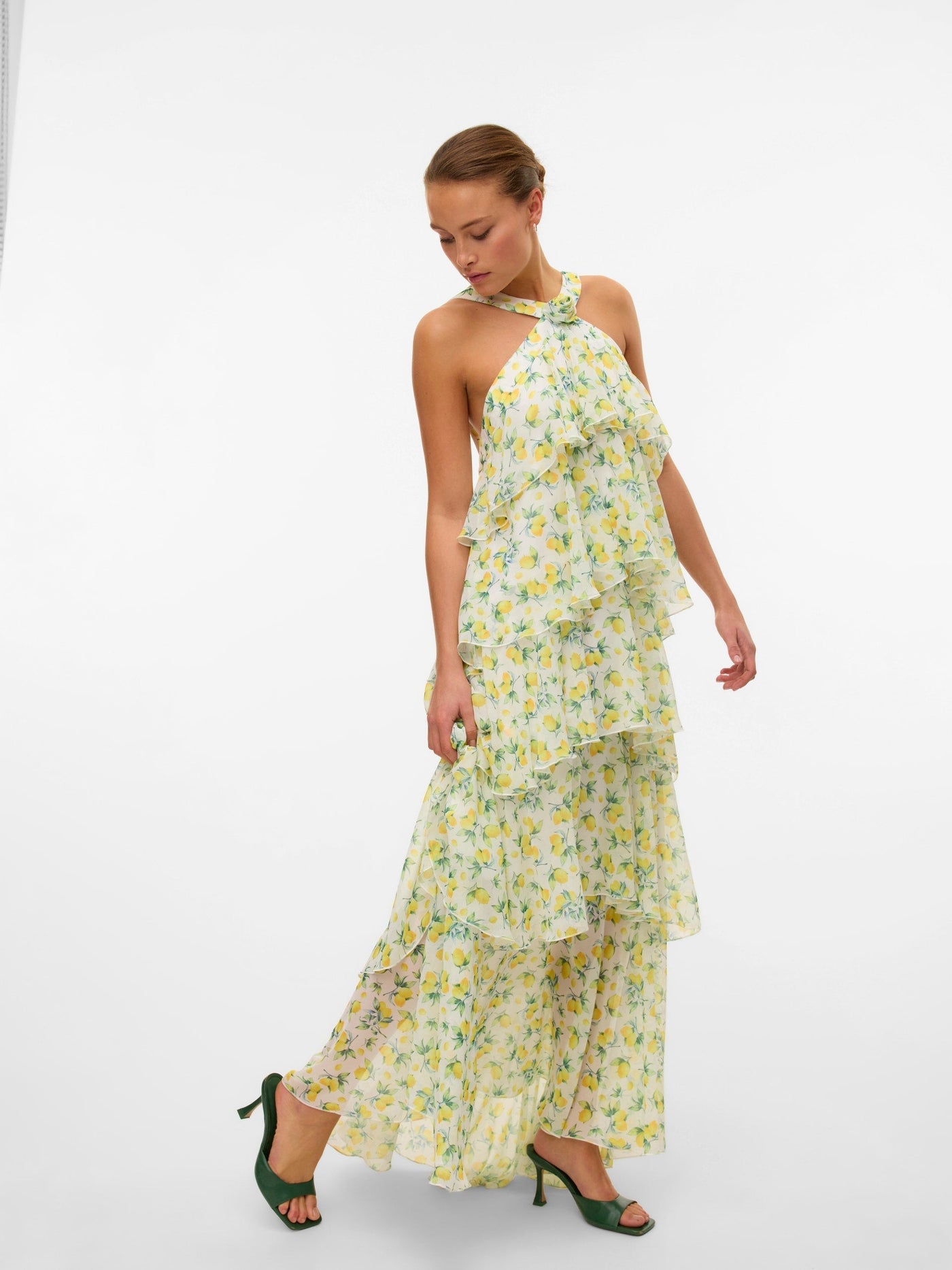 Vera™ | Layered Plum Ruffle Maxi Dress