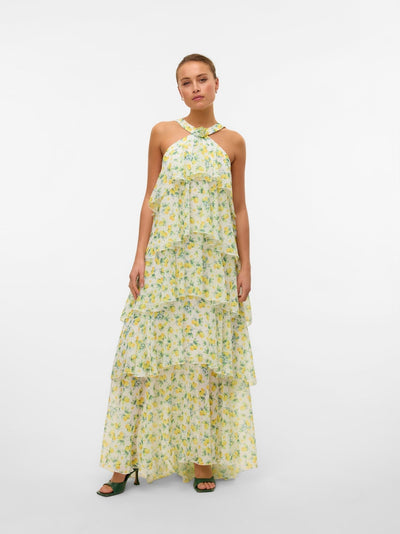 Vera™ | Layered Plum Ruffle Maxi Dress