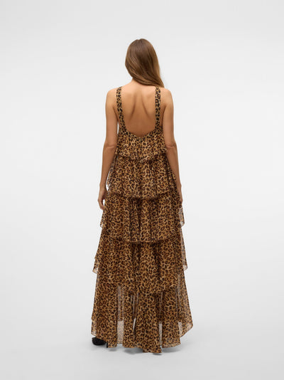 Vera™ | Layered Plum Ruffle Maxi Dress