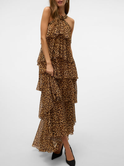 Vera™ | Layered Plum Ruffle Maxi Dress