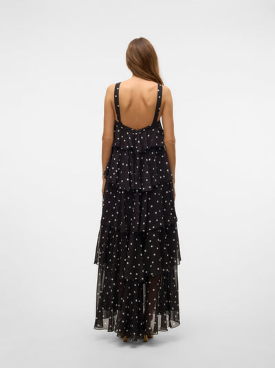 Vera™ | Layered Plum Ruffle Maxi Dress