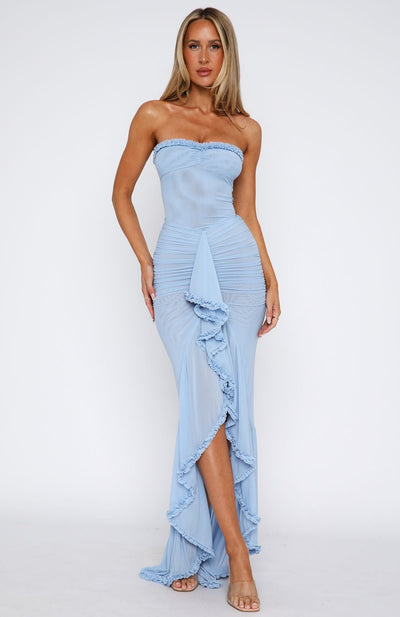 Liana™ | Ruffled Mesh Maxi Dress