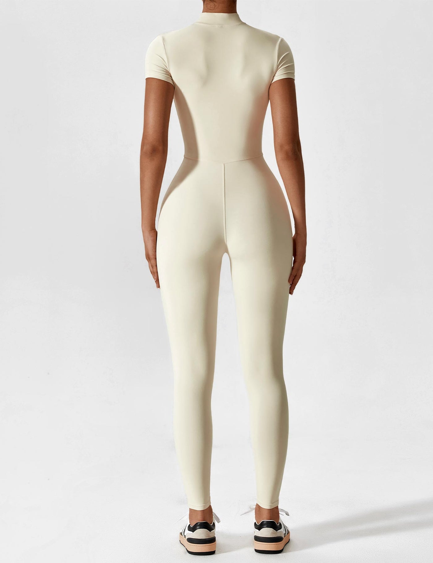 SleekFit Langarm-Jumpsuit mit Reißverschluss