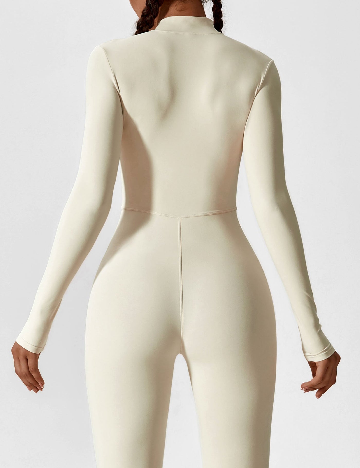 SleekFit Langarm-Jumpsuit mit Reißverschluss