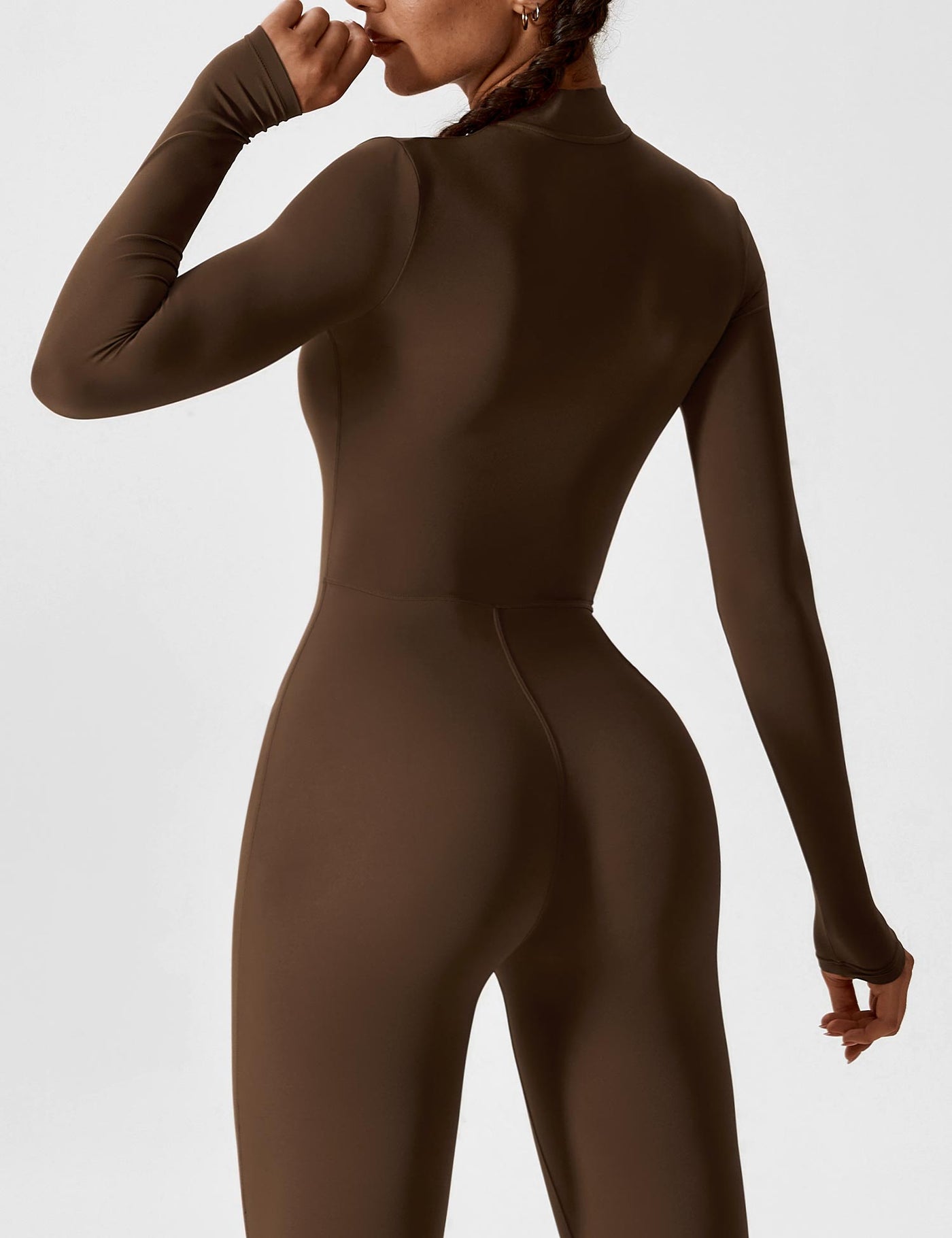 SleekFit Langarm-Jumpsuit mit Reißverschluss
