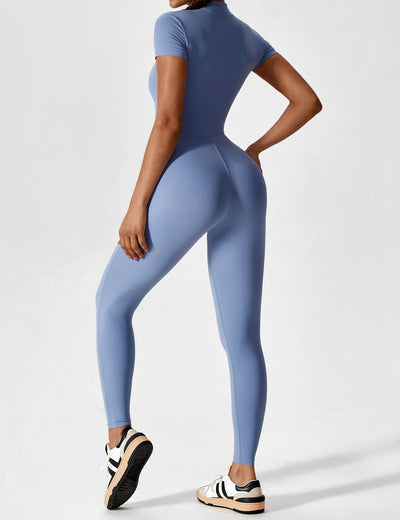 SleekFit Langarm-Jumpsuit mit Reißverschluss
