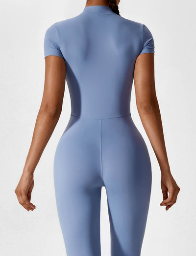 SleekFit Langarm-Jumpsuit mit Reißverschluss