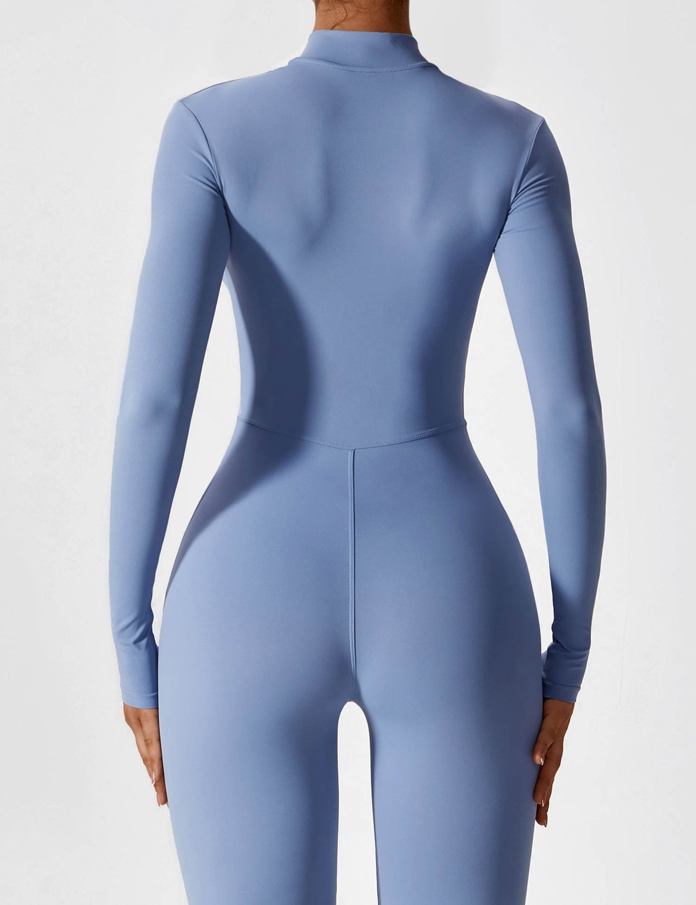SleekFit Langarm-Jumpsuit mit Reißverschluss