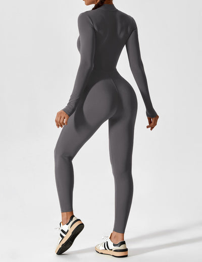 SleekFit Langarm-Jumpsuit mit Reißverschluss